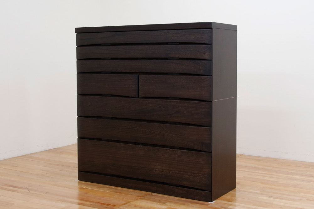 Adams ダークブラウン 7段タンス 桐蔵 幅118-7段チェスト ナチュラル | チェスト・タンス | 丸田