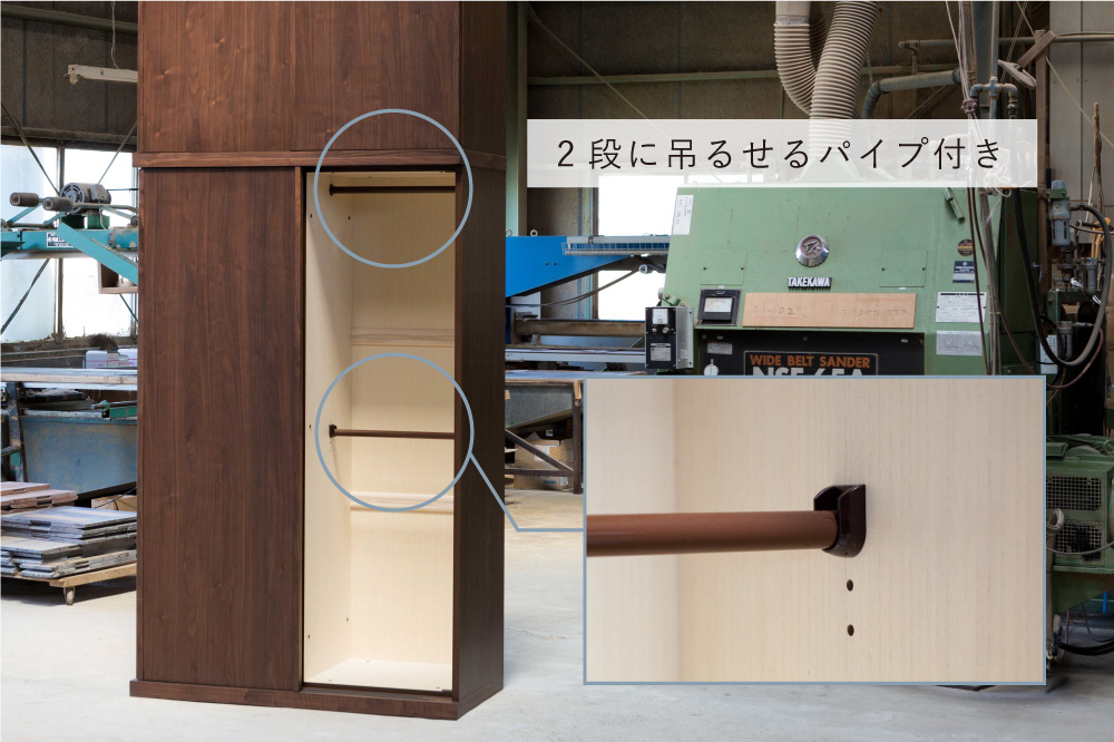 ミンクス服吊りワードローブの詳細