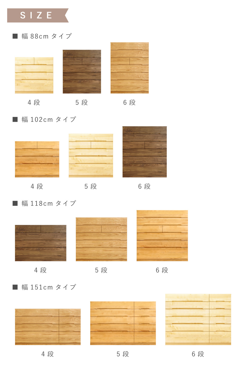 ナテュールのバリエーション